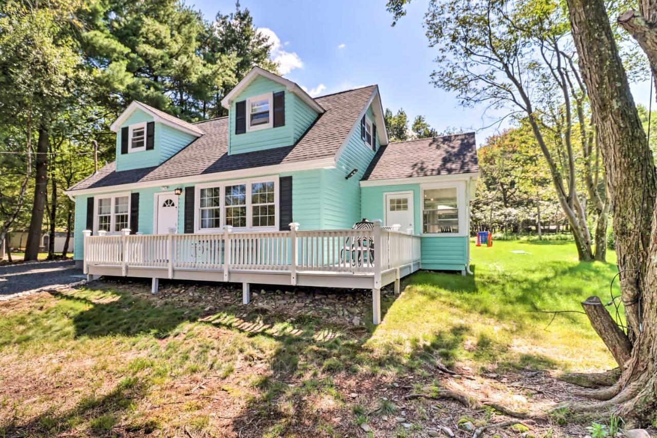 Pocono Mountain Escape With Game Room Walk To Lake! Albrightsville Bagian luar foto